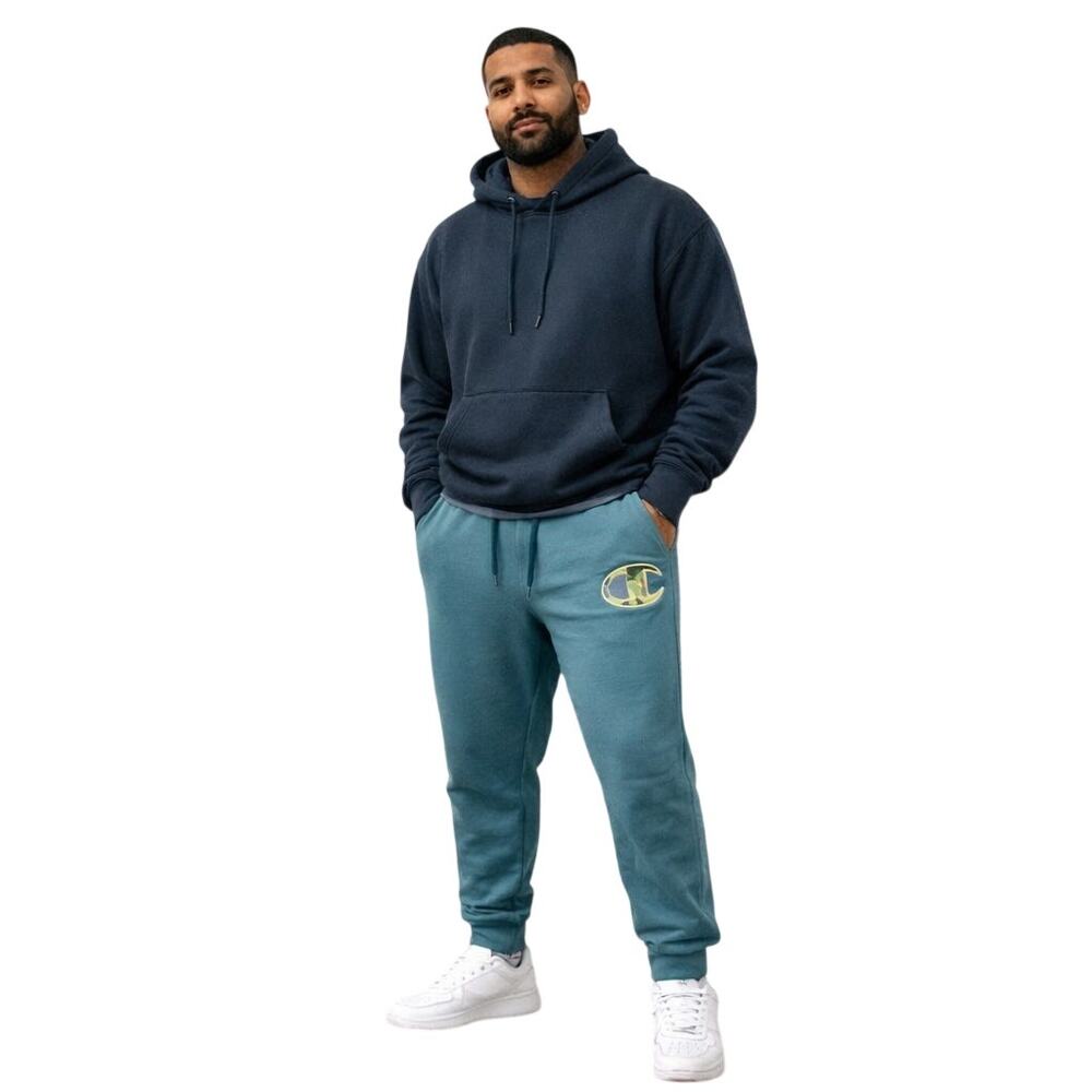 Champion Joggers Sweatpants Men’s XL Weave Aqua Blue Camo